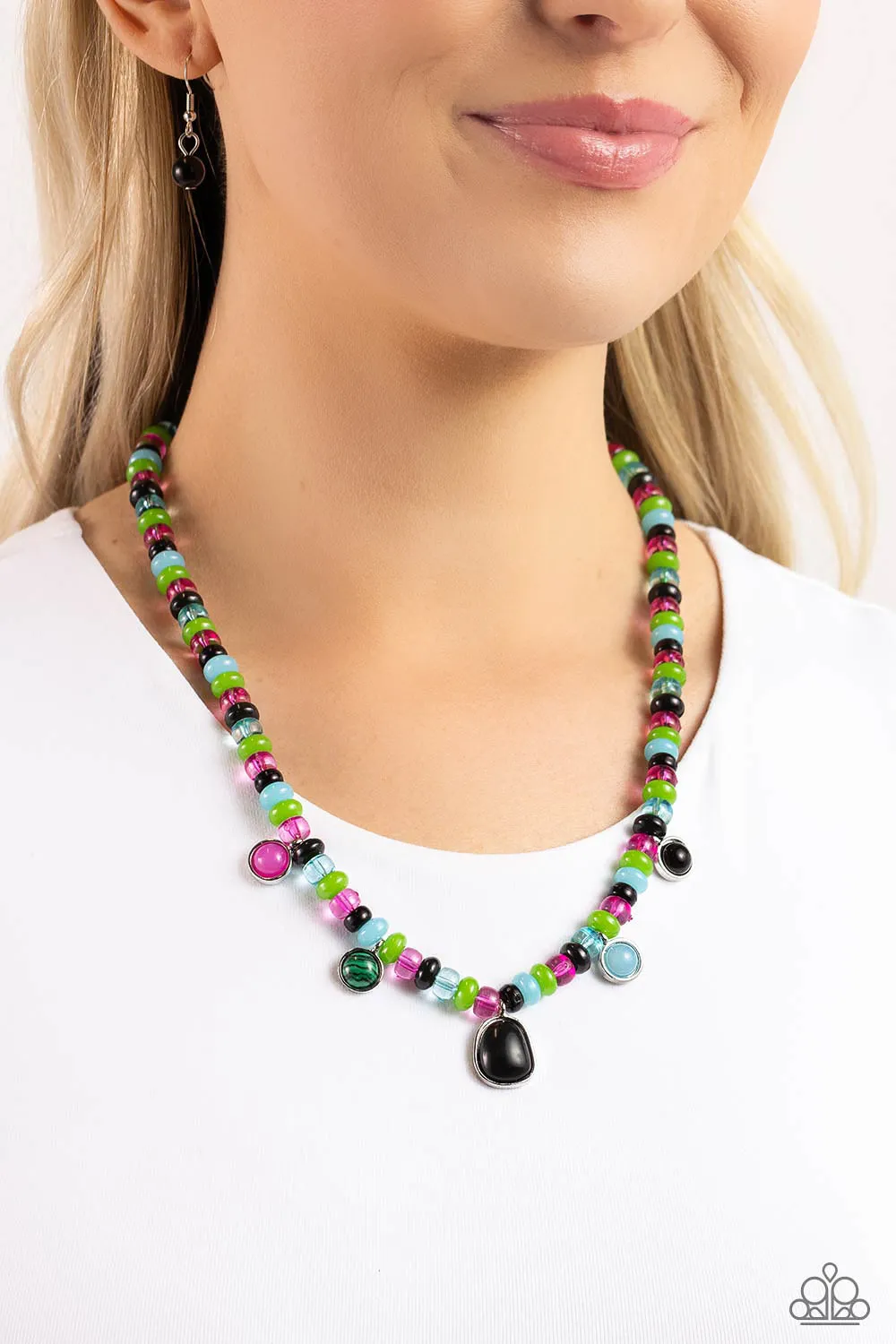 PAPARAZZI Colorfully California - Black NECKLACES