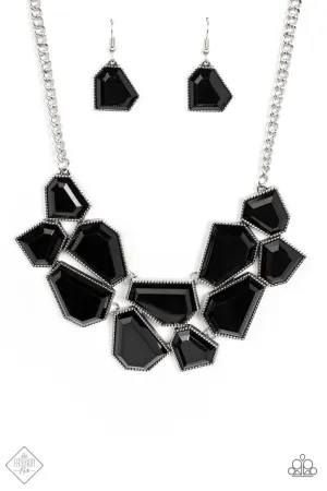 PAPARAZZI Double-DEFACED - Black Necklace