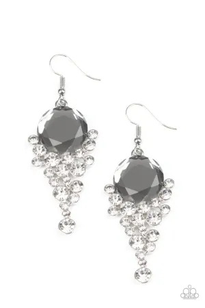 Paparazzi Earring ~ Elegantly Effervescent - Silver