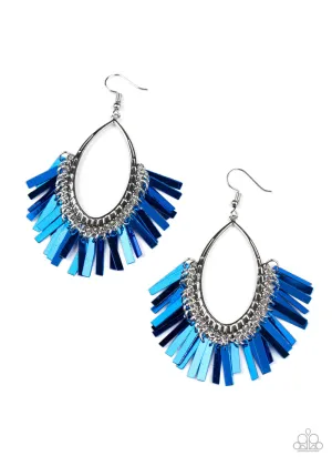 Paparazzi Earring ~ Fine-Tuned Machine - Blue