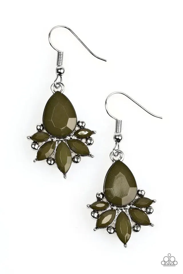 Paparazzi Earring ~ GLAM Up! - Green