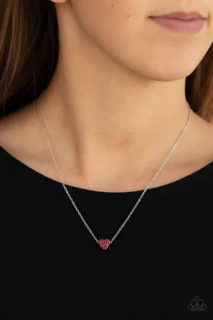 Paparazzi Necklace ~ Hit Em Where It HEARTS - Red