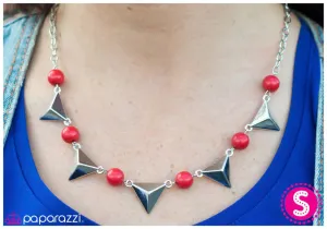 Paparazzi Necklace ~ Hitting A High Point - Red