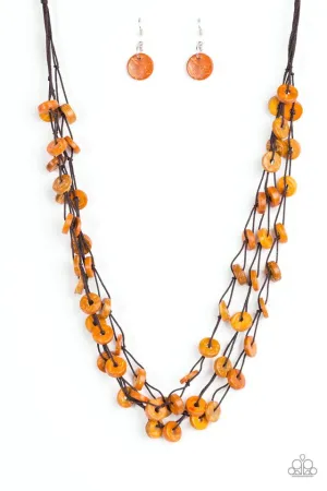 Paparazzi Necklace ~ Hoppin Honolulu - Orange