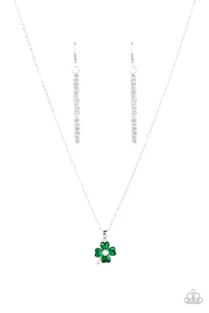 Paparazzi Necklace ~ Kiss Me, Im Irish - Green