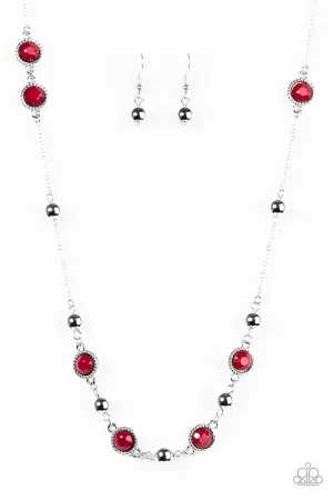 Paparazzi Necklace ~ Make A Scene - Red