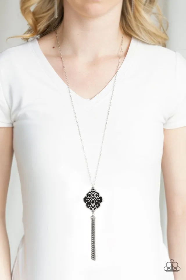 Paparazzi Necklace ~ Malibu Mandala - Black