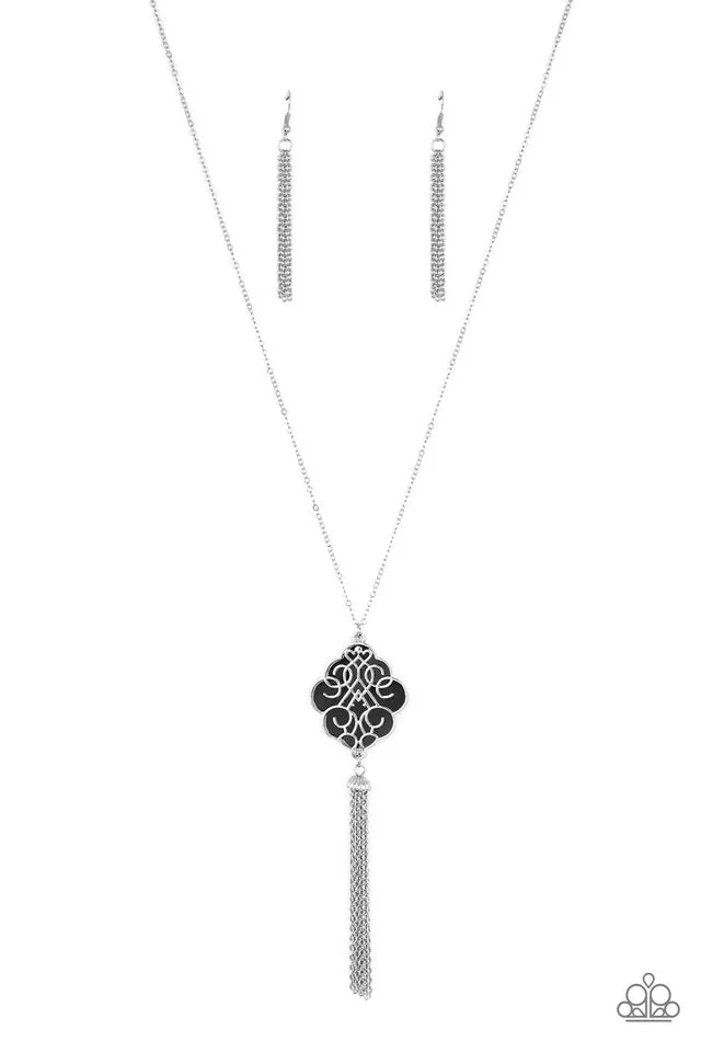 Paparazzi Necklace ~ Malibu Mandala - Black