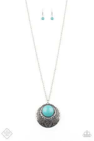 Paparazzi Necklace ~ Medallion Meadow  - Blue