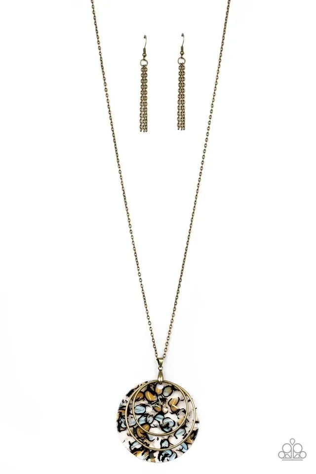 Paparazzi Necklace ~ Metro Mosaic - Brass