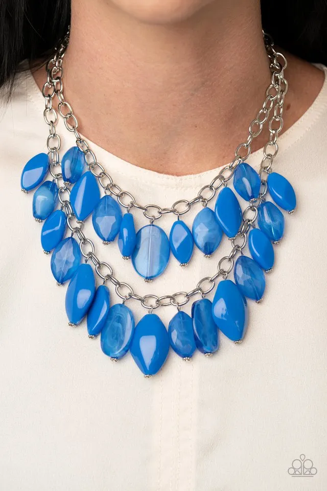 Paparazzi Necklace ~ Palm Beach Beauty - Blue