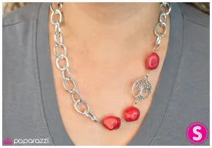 Paparazzi Necklace ~ Putting Down Roots - Red