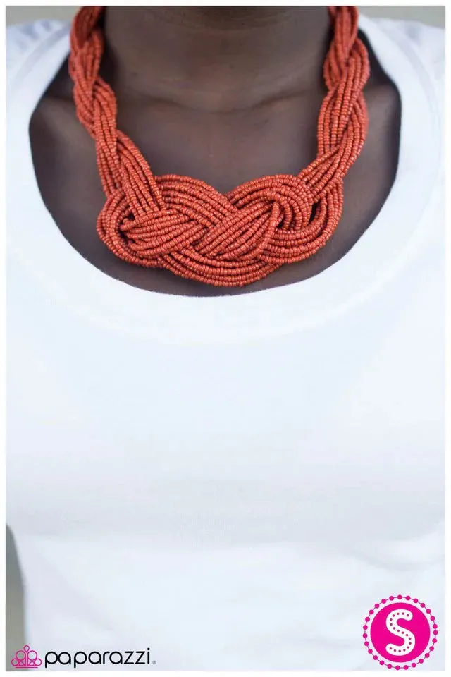 Paparazzi Necklace ~ Standing Ovation - Orange