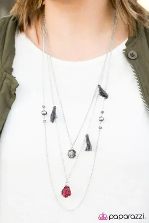 Paparazzi Necklace ~ Tarots and Tassels - Pink