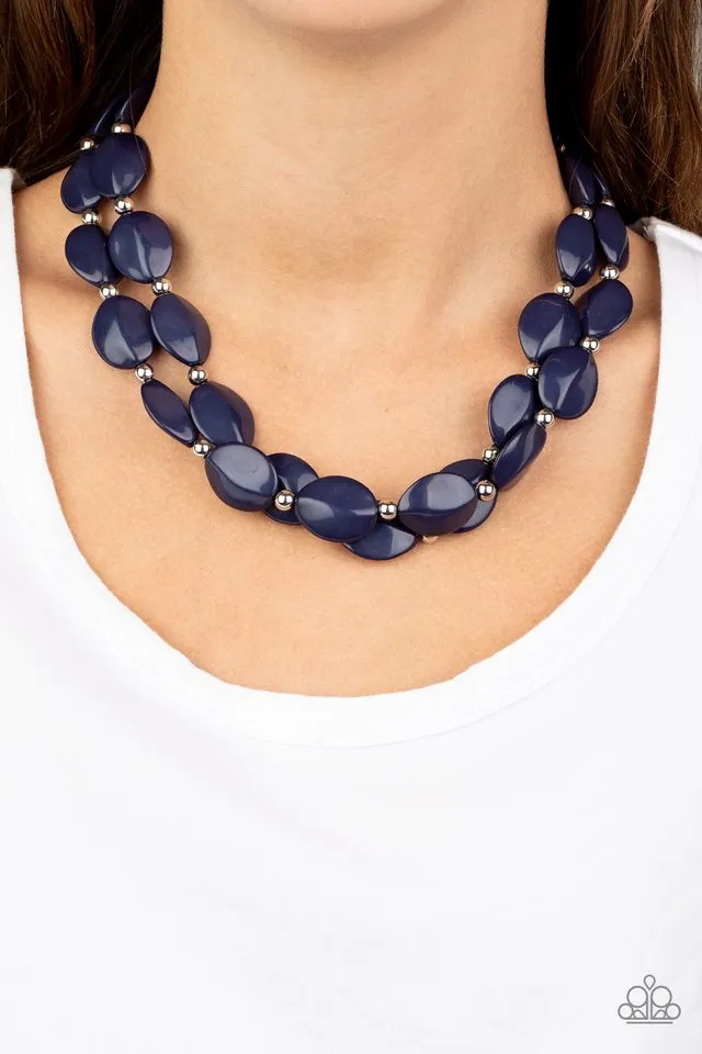 Paparazzi Necklace ~ Two-Story Stunner - Blue