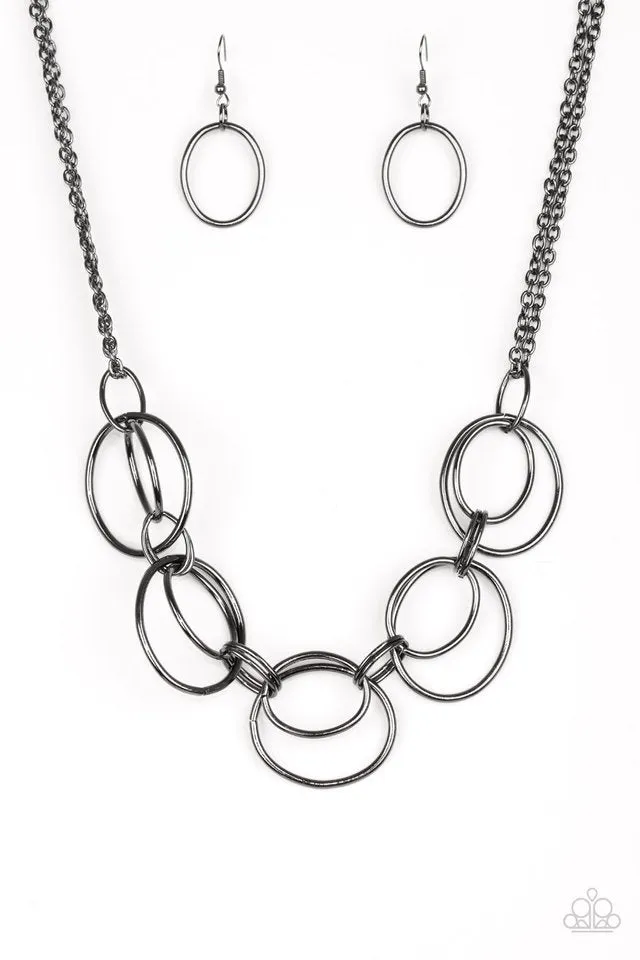 Paparazzi Necklace ~ Urban Orbit - Black