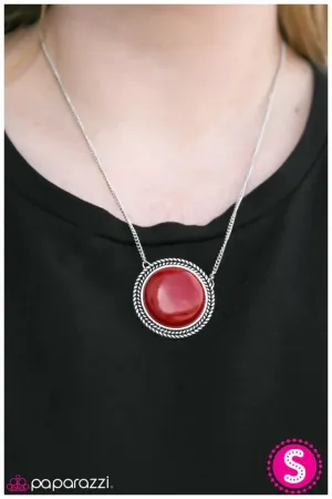 Paparazzi Necklace ~ Whats Poppin? - Red