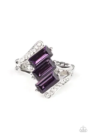 Paparazzi Ring ~ Triple Razzle - Purple