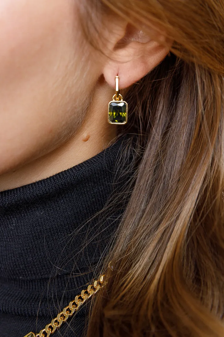 PERIDOT CRYSTAL EARRINGS