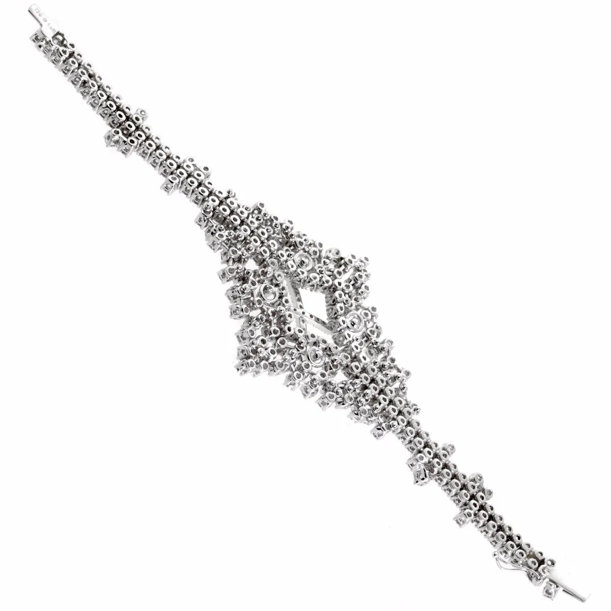 Petite Ladies Flexible Diamond Tennis White Gold Bracelet