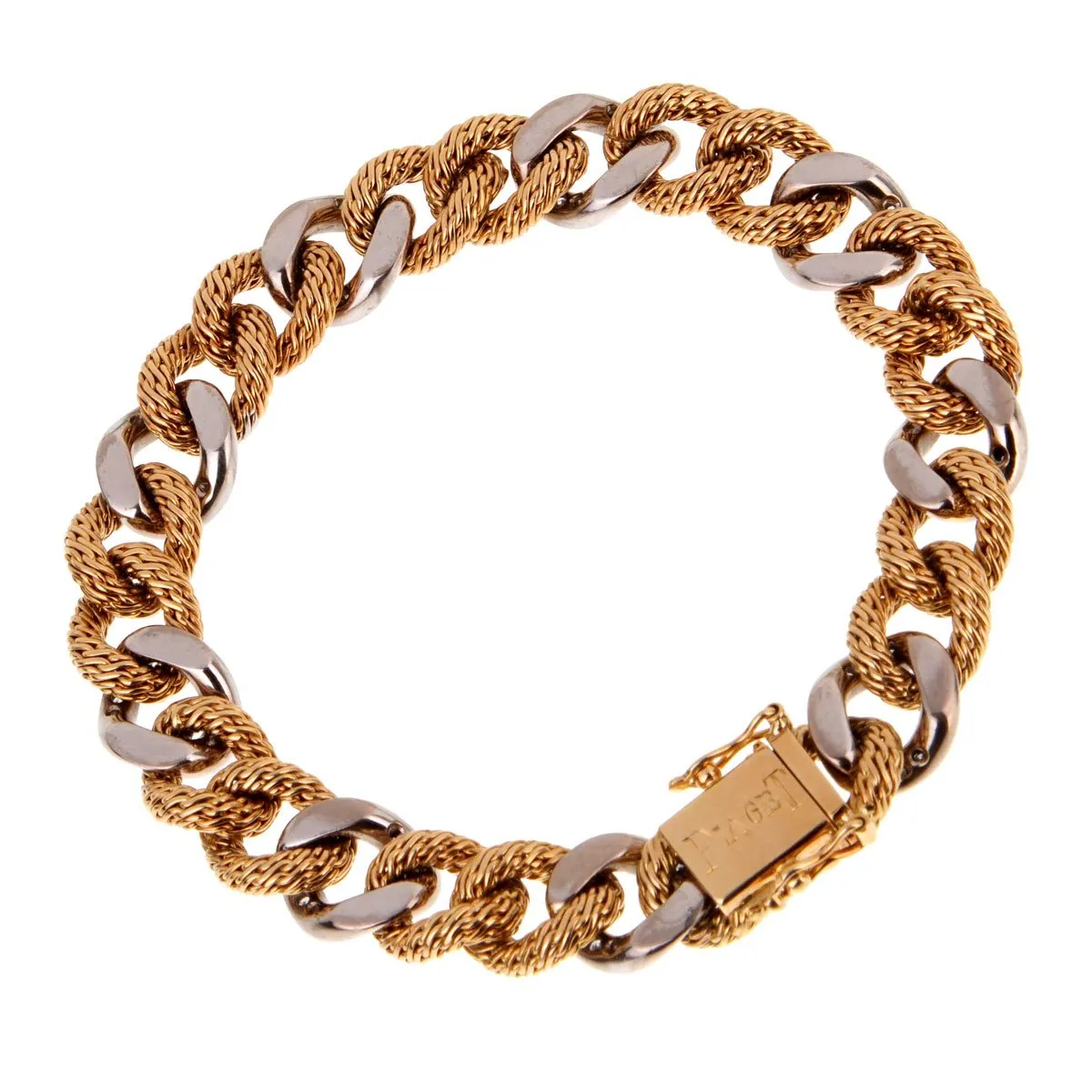 Piaget Diamond Yellow Gold Chain Link Bracelet