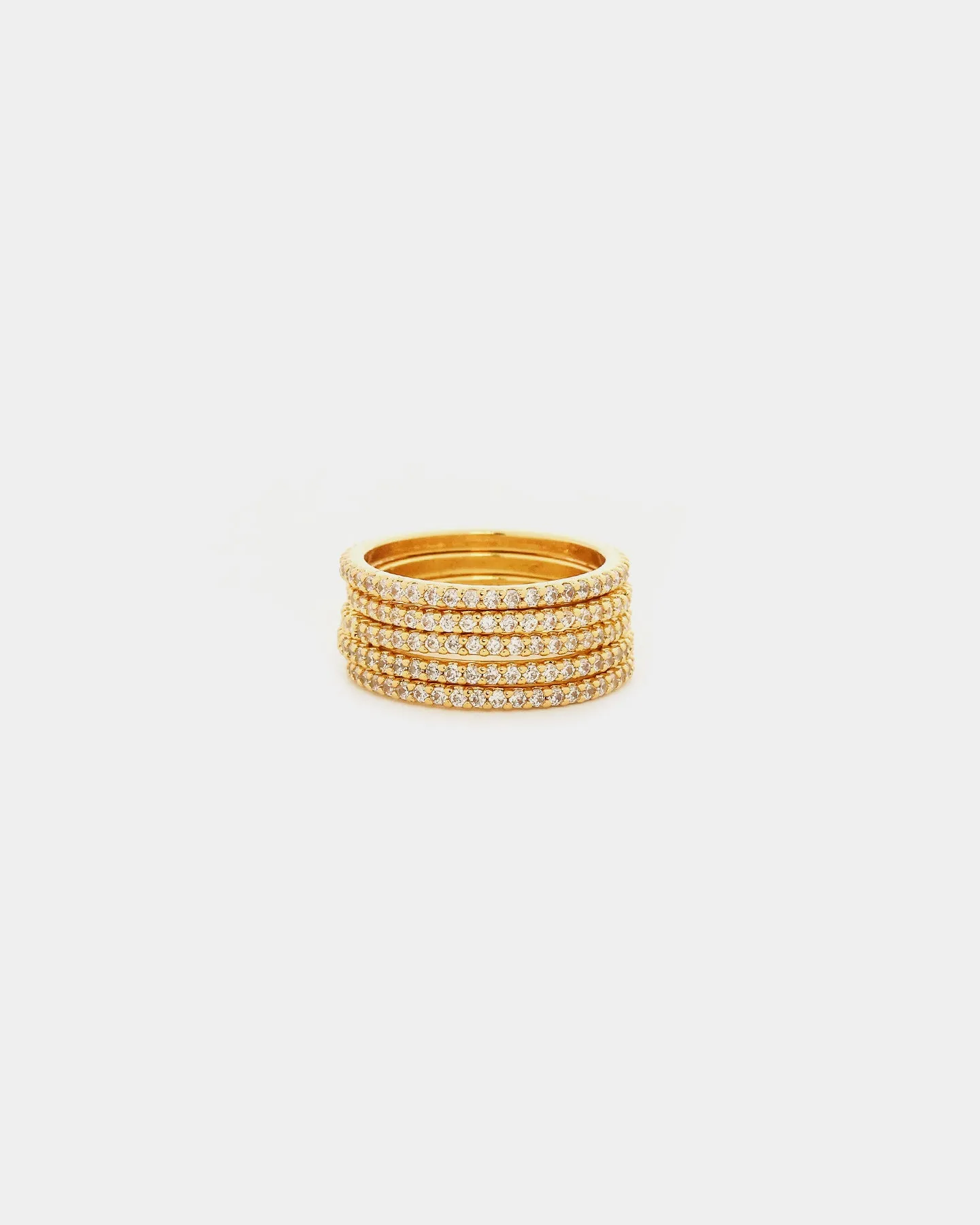 Raising Hell Women's Xena Ring Stack Iced Gold