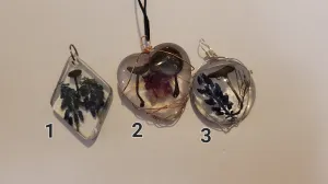 Resin Necklaces Flowers and Mushrooms