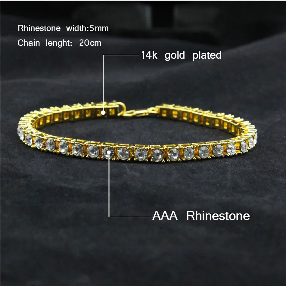 Rhinestones Chain Bling Crystal Bracelet