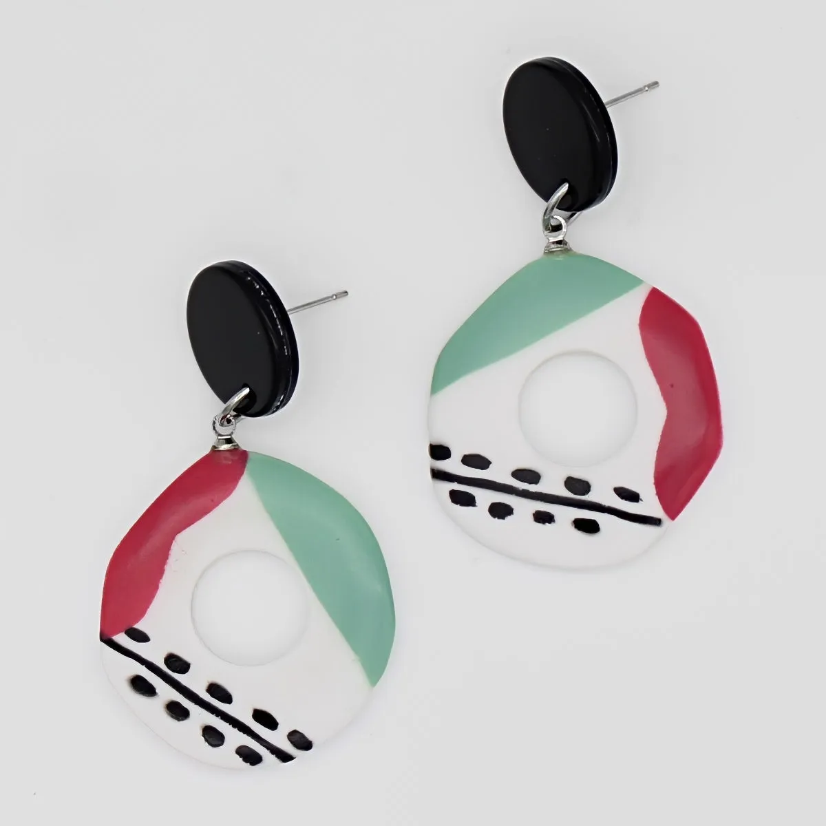 Round Brushstroke Earring