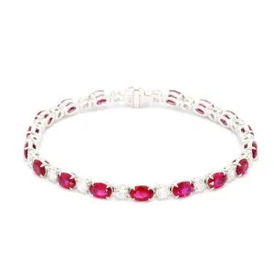 Ruby and Diamond Tennis Bracelet