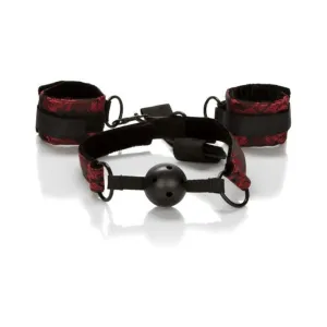 Scandal Breathable Ball Gag with Cuffs