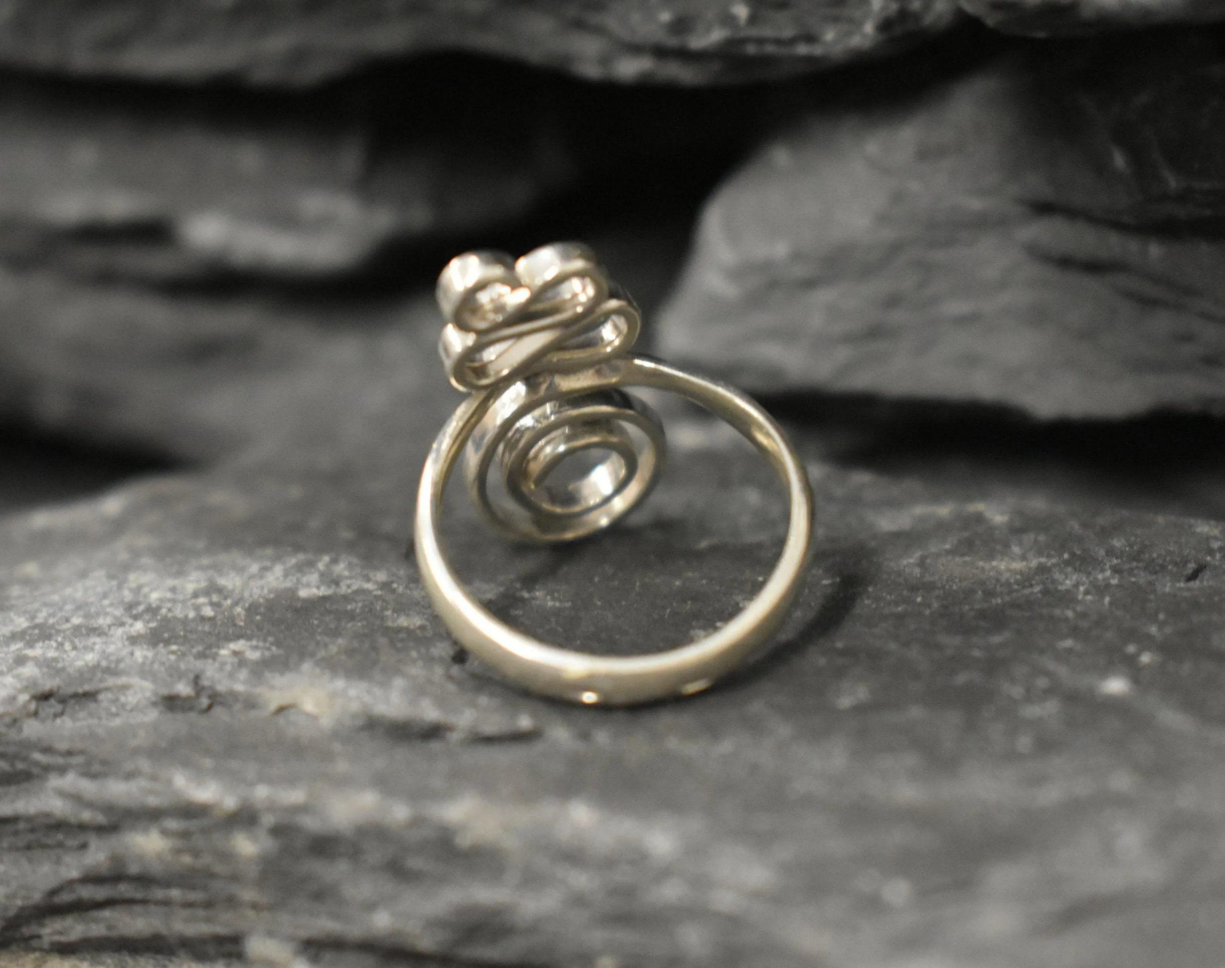 Silver Swirl Ring - Silver Spiral Ring - Infinity Ring