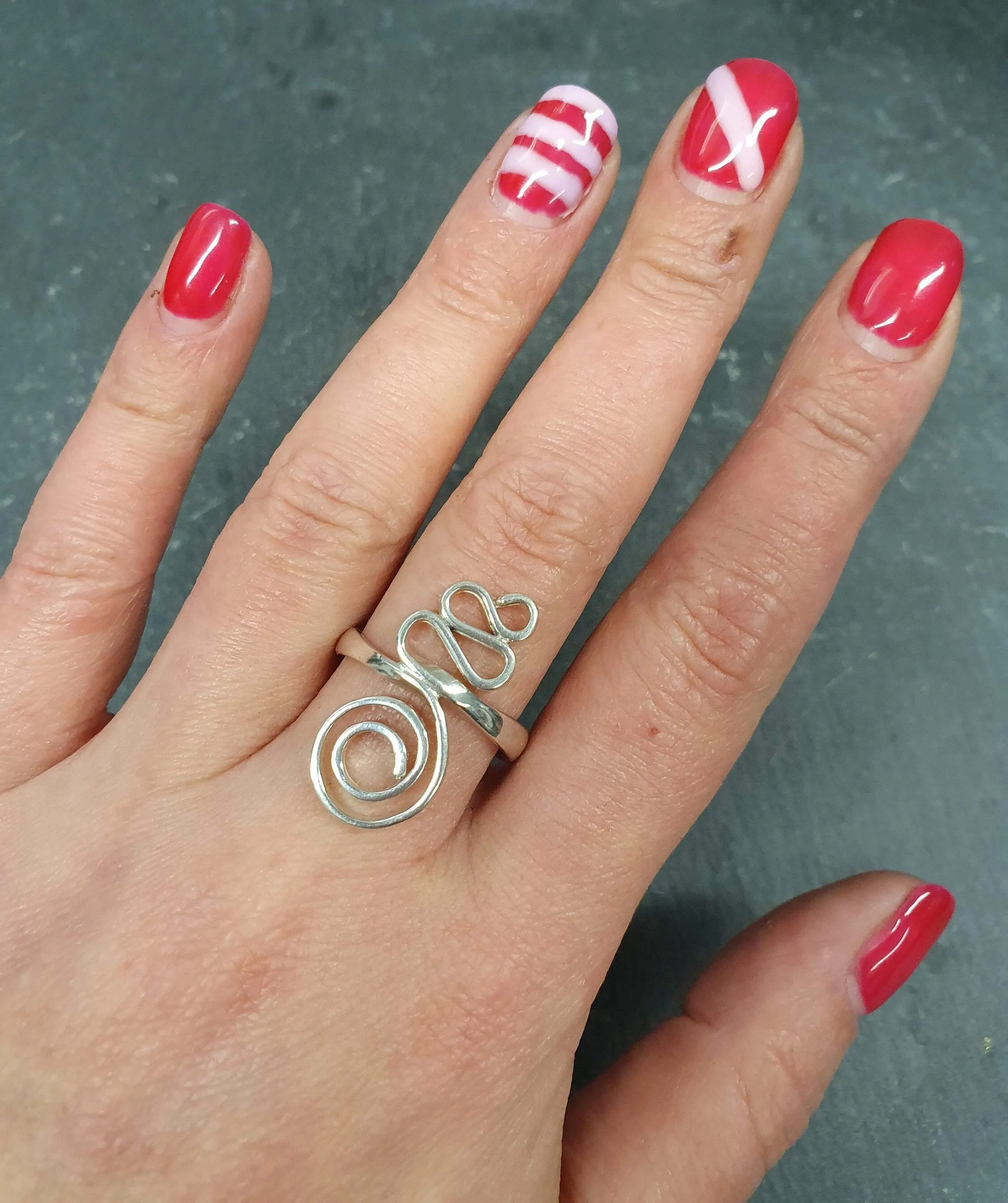 Silver Swirl Ring - Silver Spiral Ring - Infinity Ring