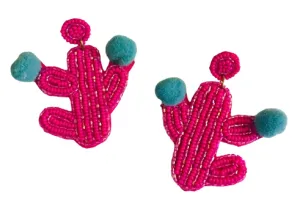 Simply Precious Beaded Cactus Earrings