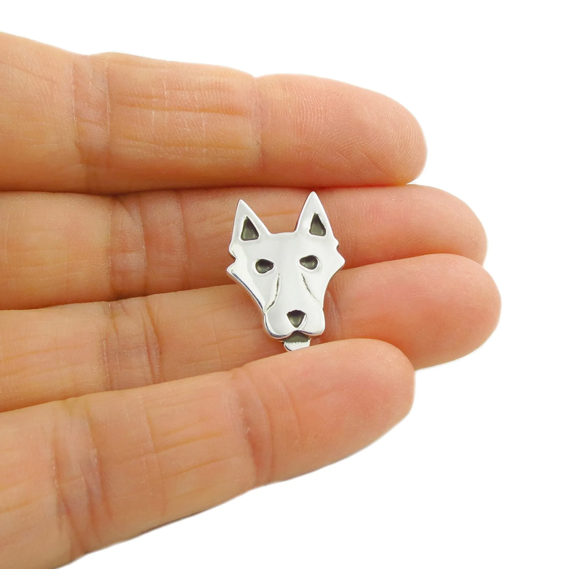 Sterling Silver Wolf Pendant Necklace