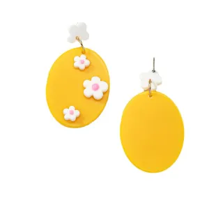 Summer Chic Acrylic Floral Earrings - Vienna Verve Collection