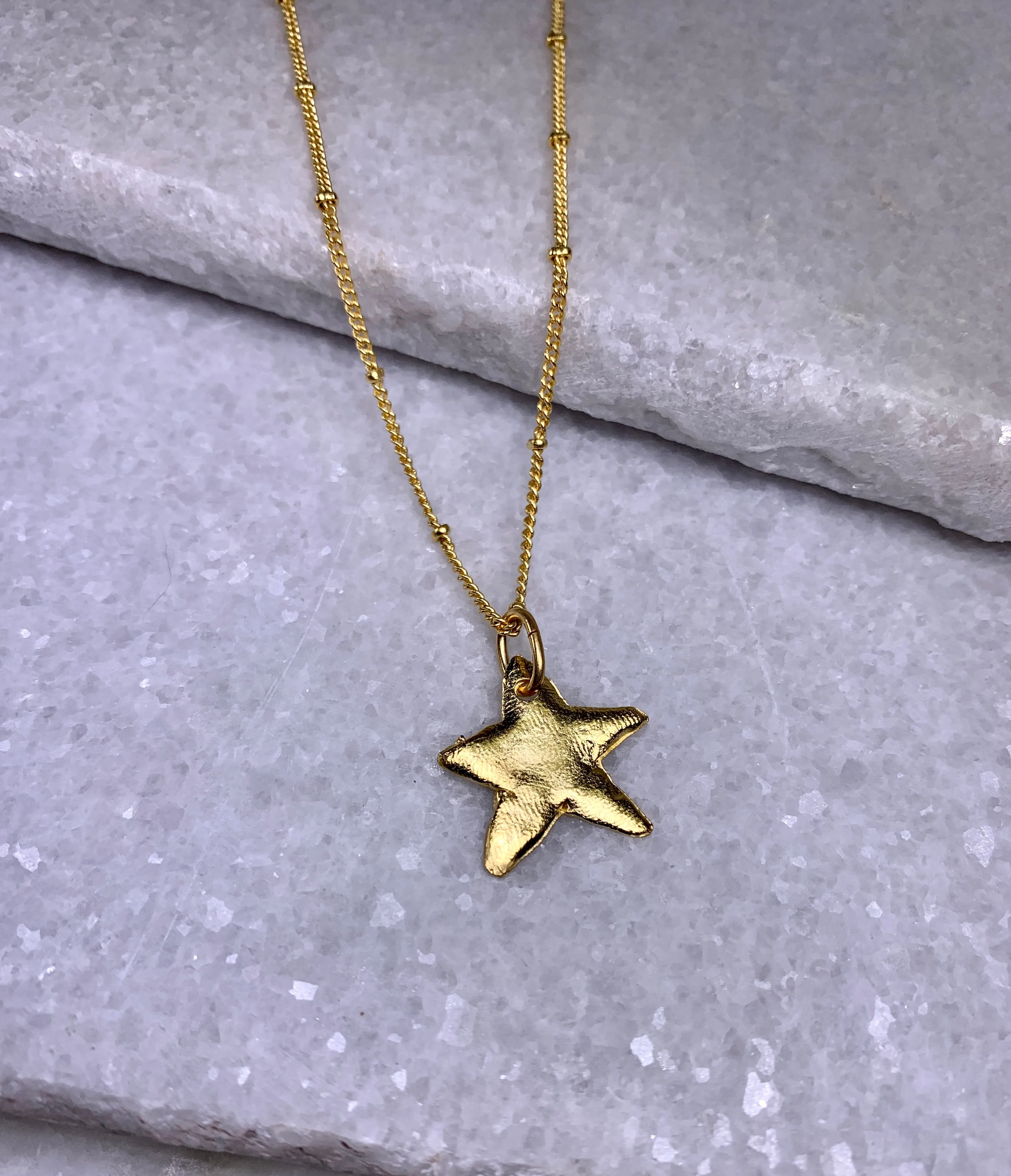 Susan Shaw Dainty Gold Star Necklace