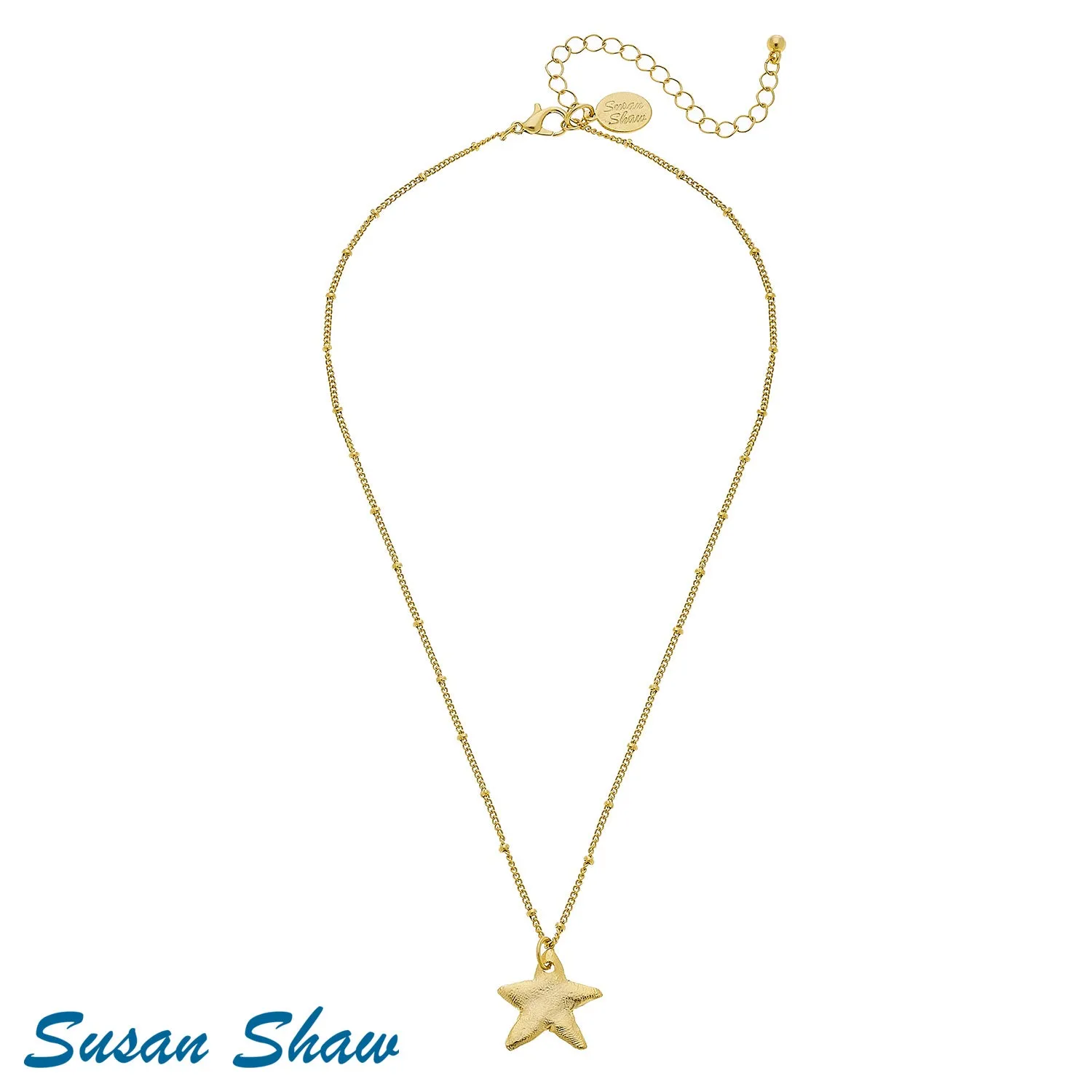 Susan Shaw Dainty Gold Star Necklace