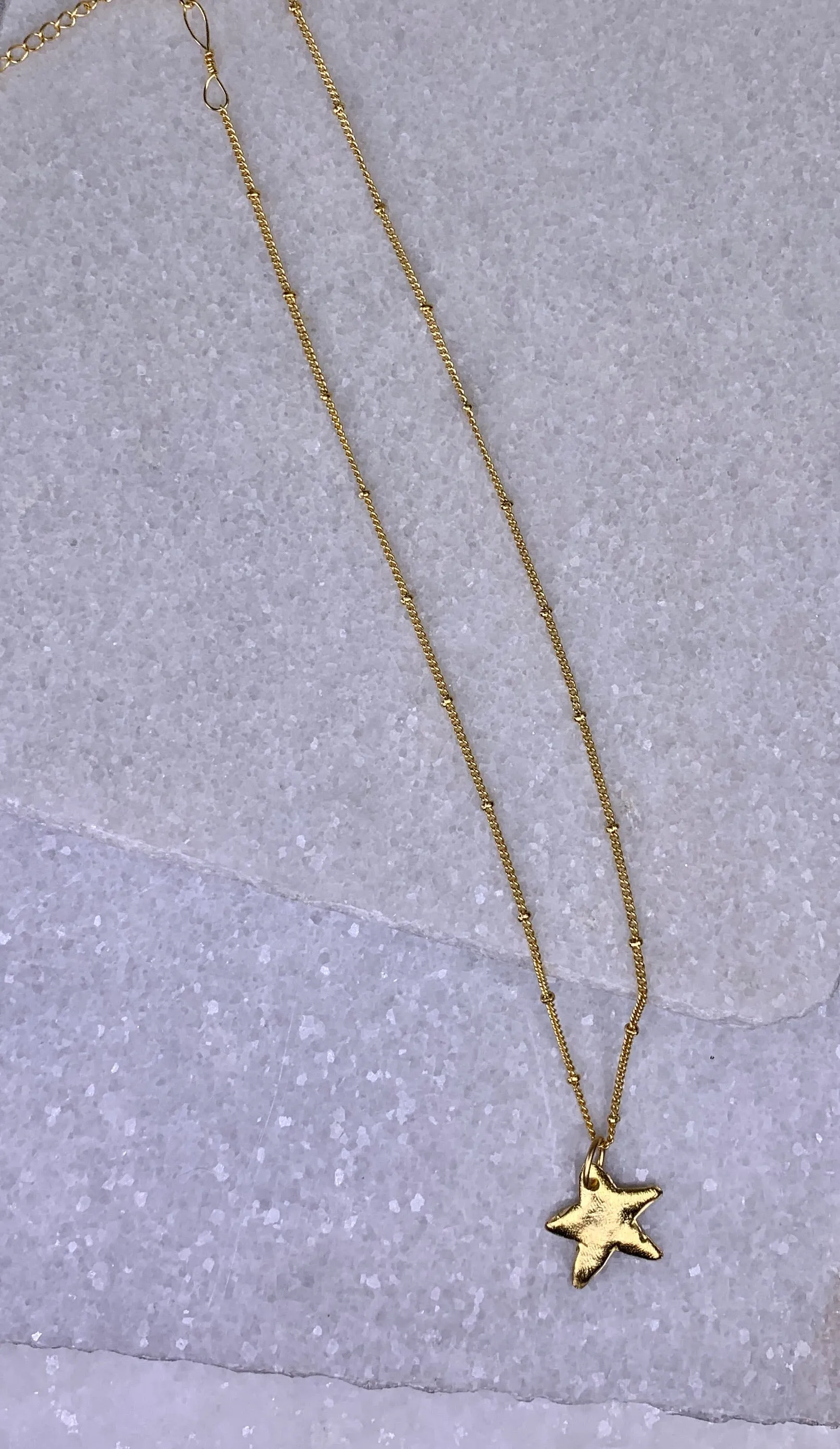 Susan Shaw Dainty Gold Star Necklace