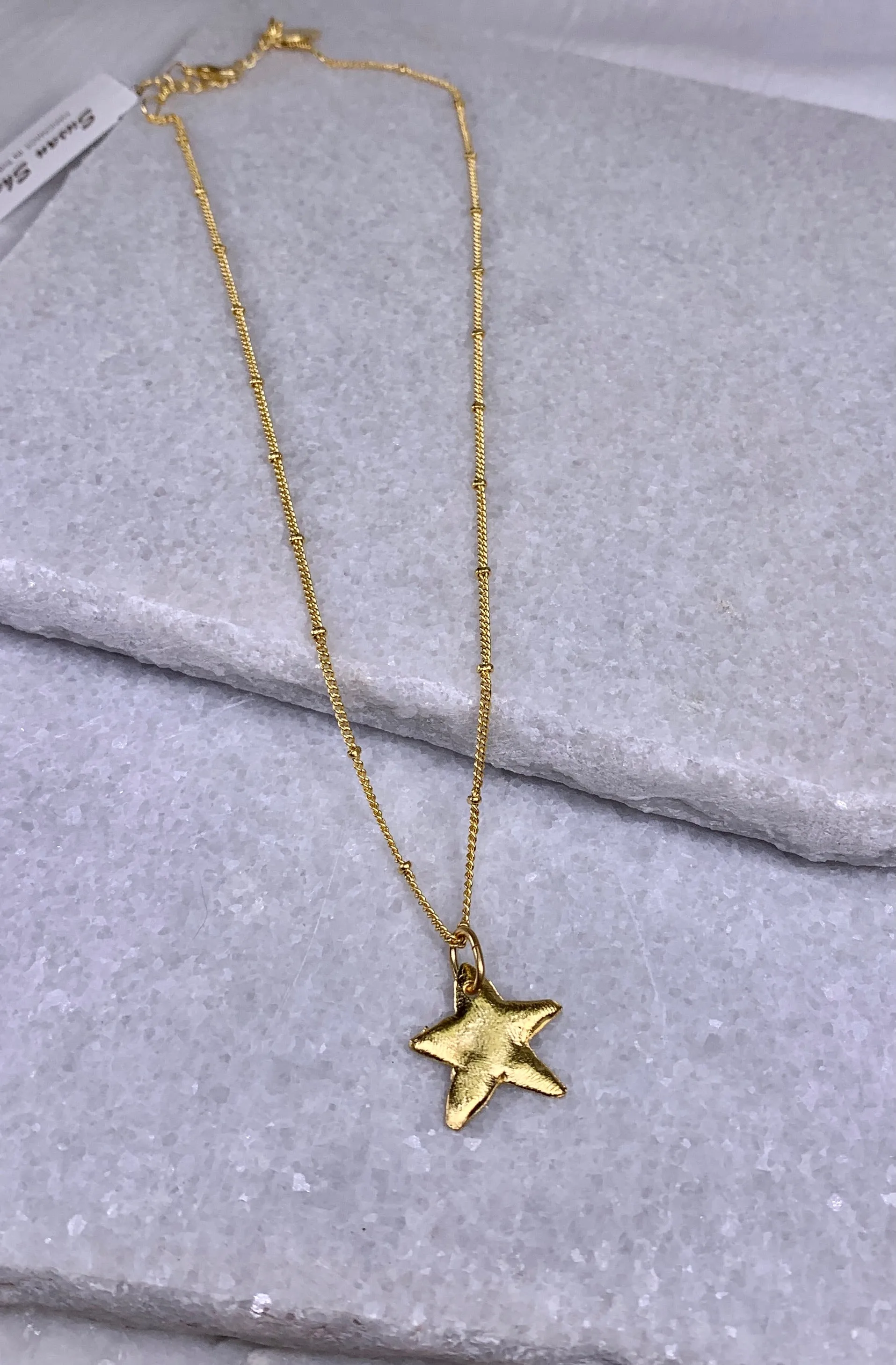 Susan Shaw Dainty Gold Star Necklace