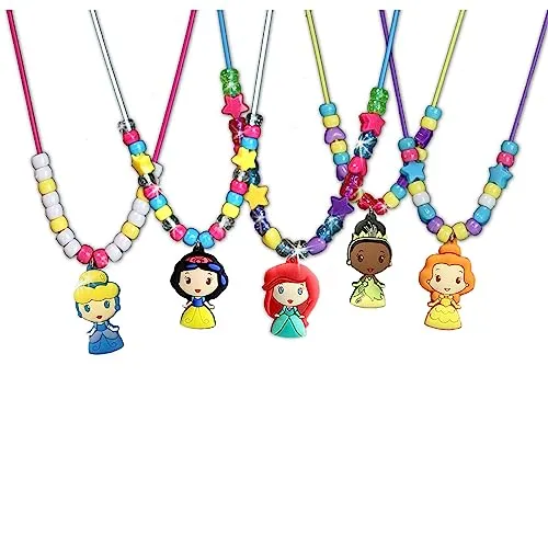 Tara Toys Disney Princess Necklace Activity Set, Create your own jewelry, easy for little hands [Amazon Exclusive] 9.7x8.18x2