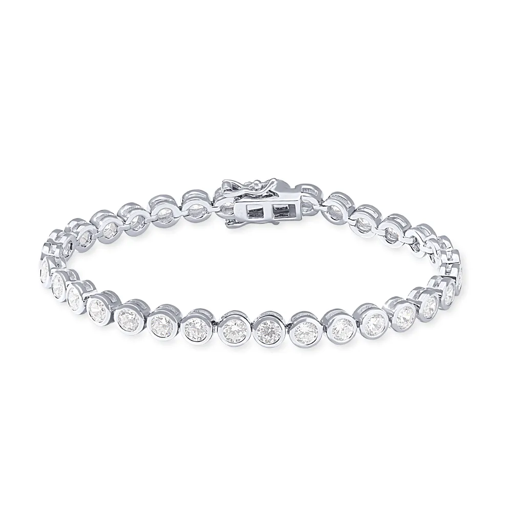 Tennis Bracelet with Cubic Zirconia in Sterling Silver