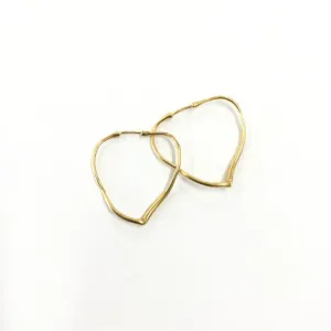 Tiffany & Co. Elsa Peretti 18K Open Heart Earrings