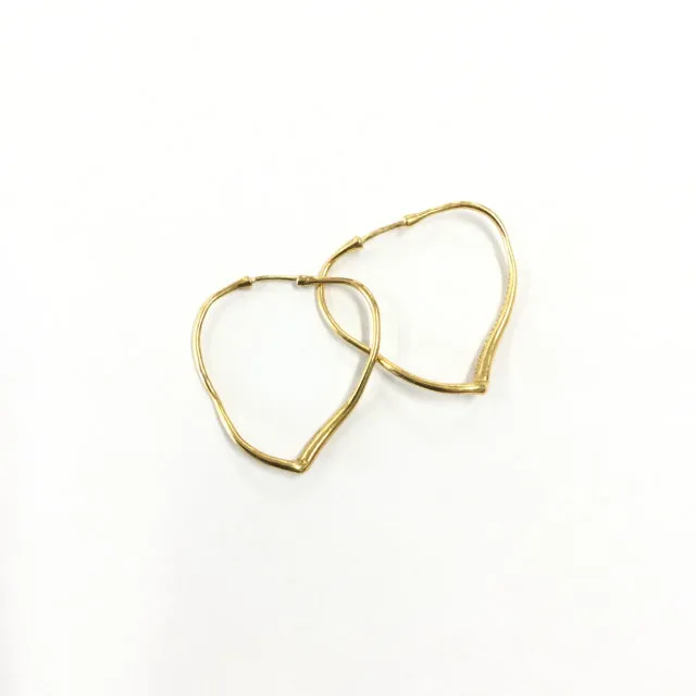 Tiffany & Co. Elsa Peretti 18K Open Heart Earrings