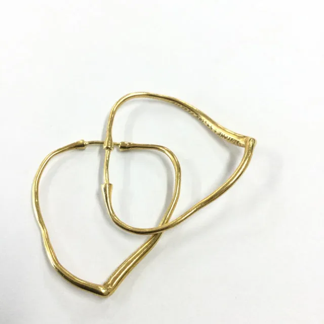 Tiffany & Co. Elsa Peretti 18K Open Heart Earrings