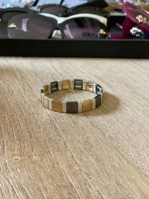 Tile bead bracelet