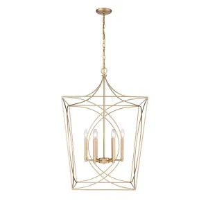 Tracy 24 in. 6 Lights Pendant Light Gold Finish