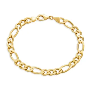 Traditional Men's 7MM Miami Cuban Chain Link Bracelet 18K Gold Plated 8-8.5 Inch