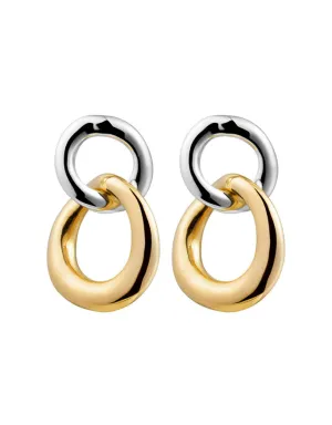 Tranquila Stud Yellow Gold/Silver Earring