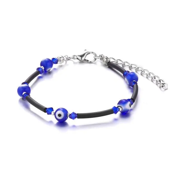 Turkish Lucky Evil Eye Bracelets Blue Evil Eye Bead Bracelet Men Women Handmade Lucky Jewelry Charm Bracelet Female Dropshipping